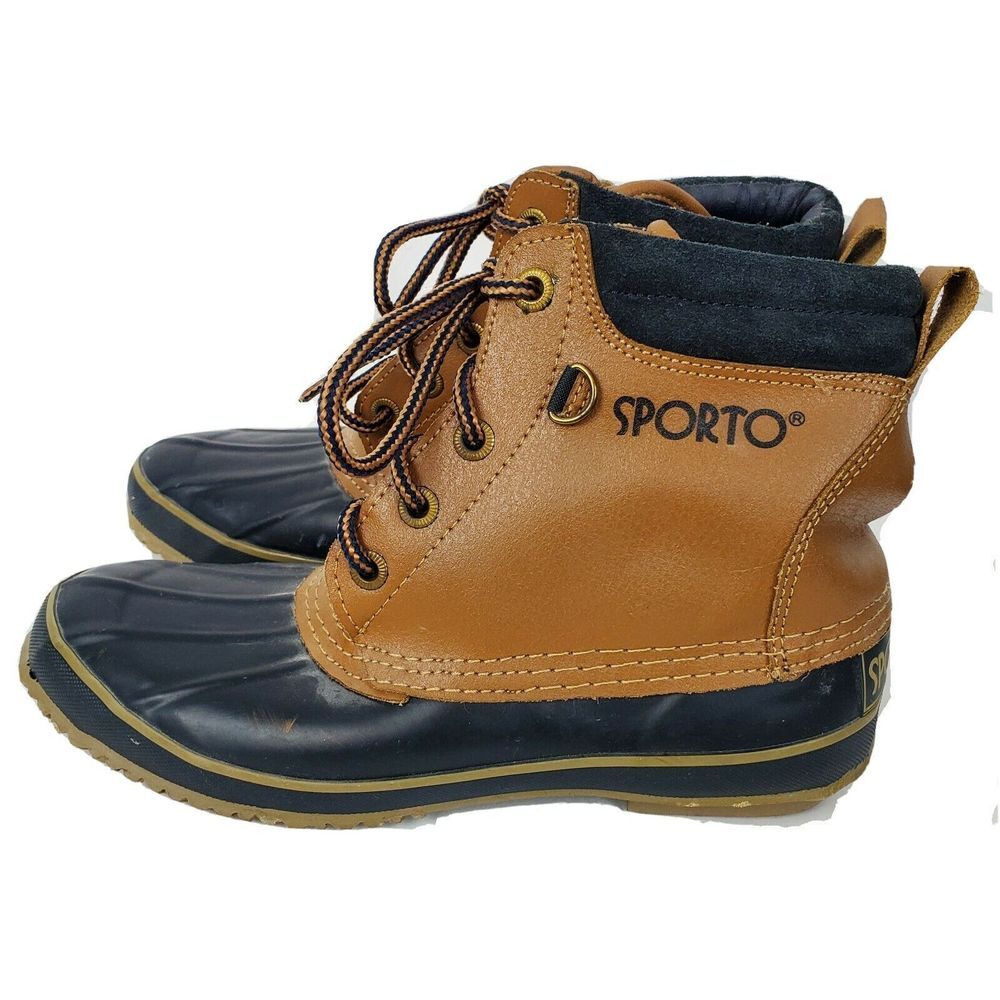 Sporto Women's Tan Waterproof Ankle Duck Boots Thermolite Size 6